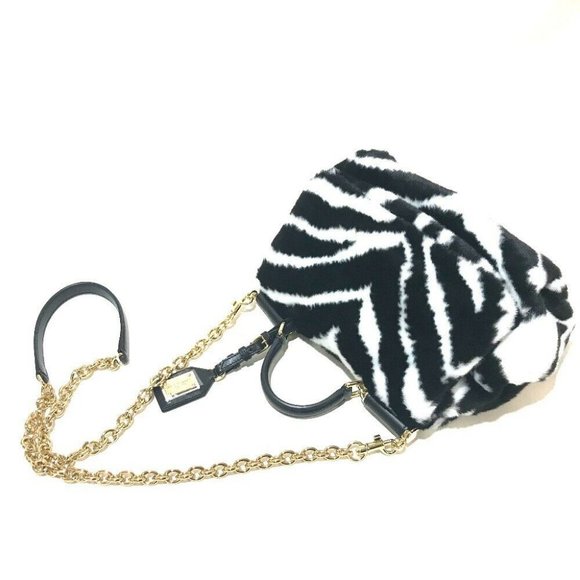 Authentic DOLCE&GABBANA Zebra pattern With charm Sicily 2 Way Hand Bag - Picture 3 of 7